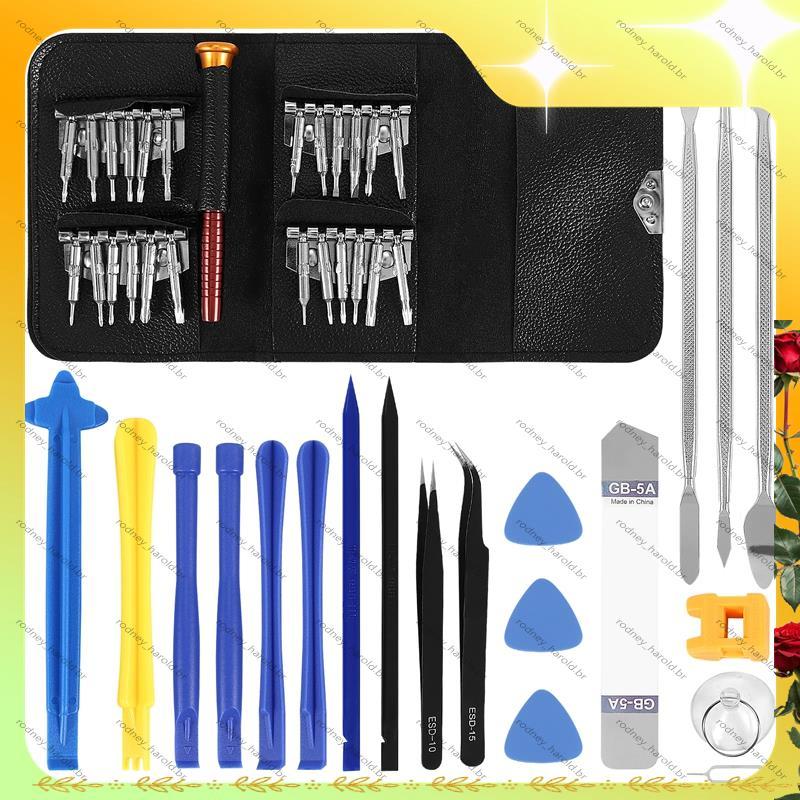 [Entrega Rápida R] Kit De Ferramentas De Reparo De Celular Com Tela LCD De Abertura 45 Em 1 Para Telefone , Laptop , Rel