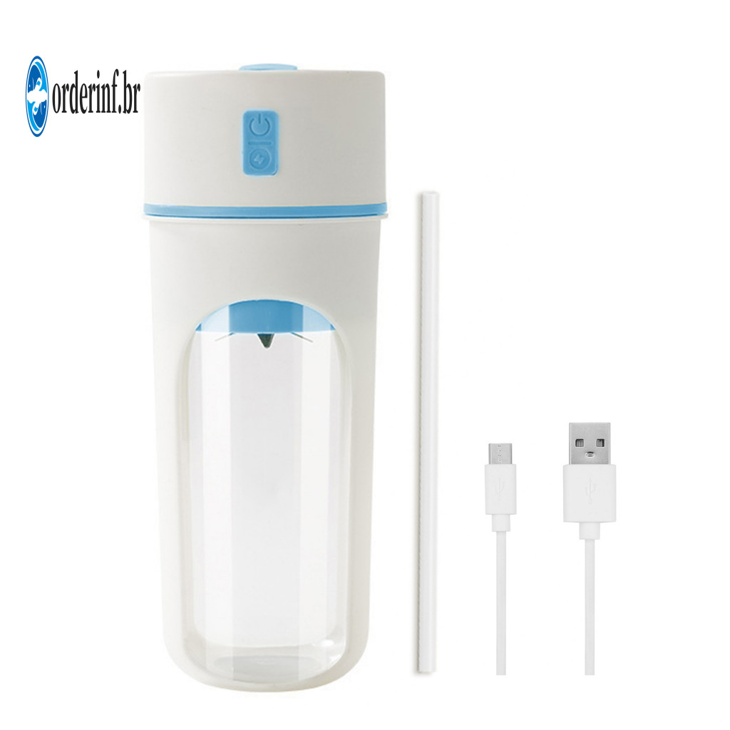 Usb Portable Smoothie Maker Blender for Smoothies Personal 480ml Rechargeable Juicer Cup Compact Fast 35-second Shake fo