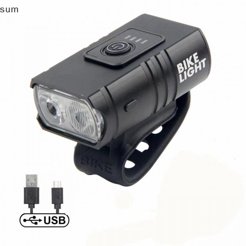 [sum] LED Luz Frontal Para Bicicleta Portátil USB Recarregável À Prova D'água Lanterna Noturna Acessórios De Equitação T
