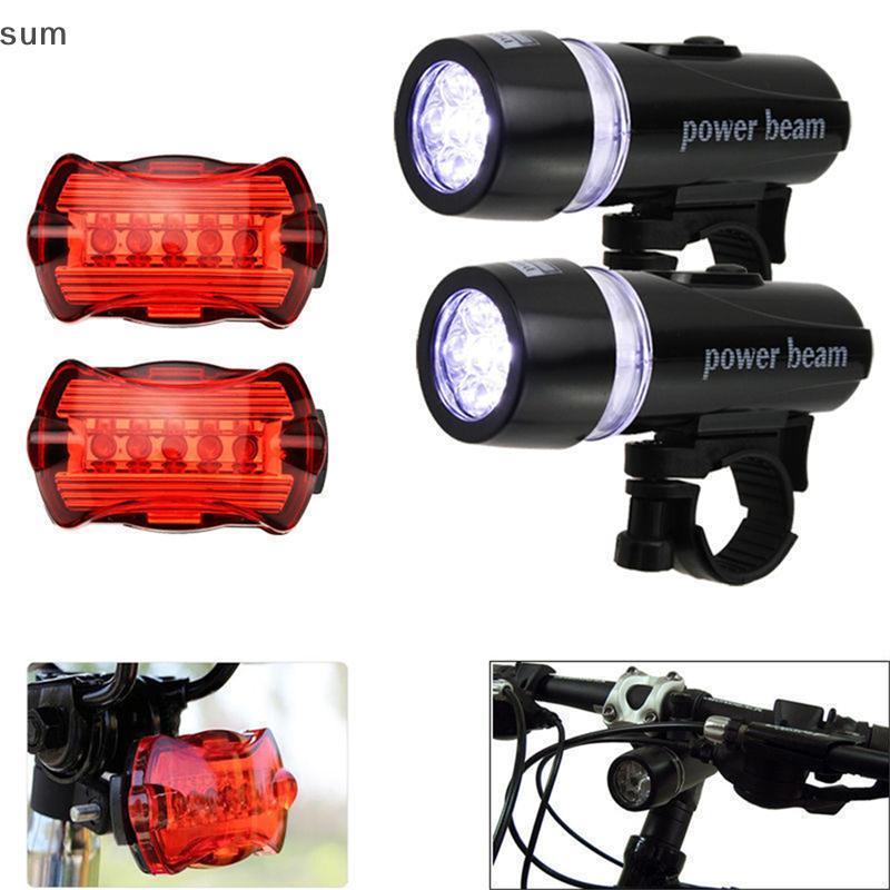 [sum] Lâmpada LED Para Bicicleta , Luz Frontal + Lanterna Traseira À Prova D'água De Segurança BR