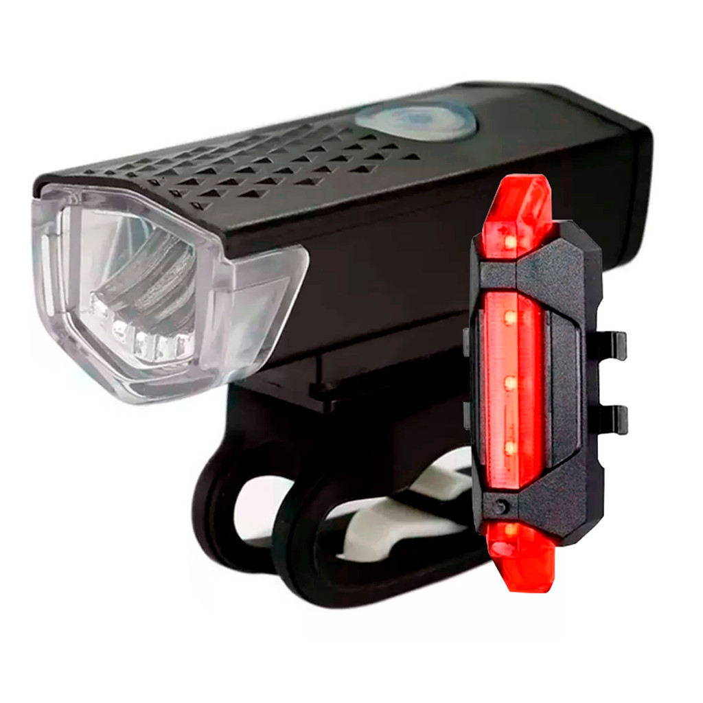 Farol Bike Frontal Lanterna Pisca Traseiro Recarregavel