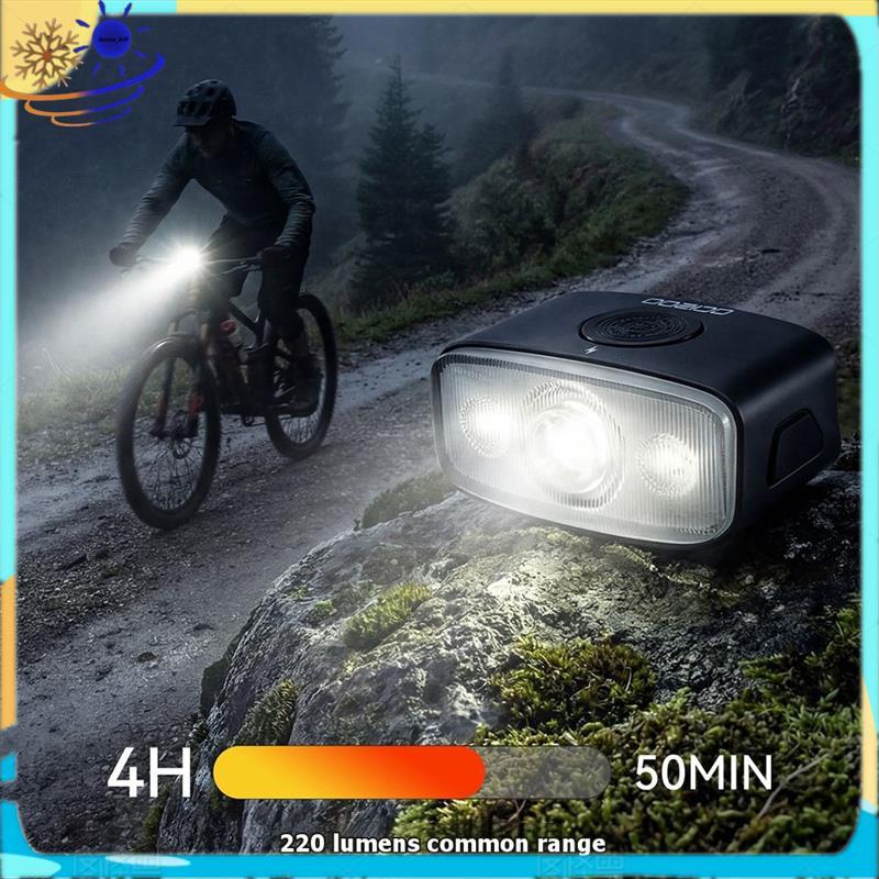 [Le's Shop] Luz Frontal De Bicicleta À Prova D'água 1200LM Farol TYPE-C Lanterna De Carregamento Para Lâmpada De Ciclism