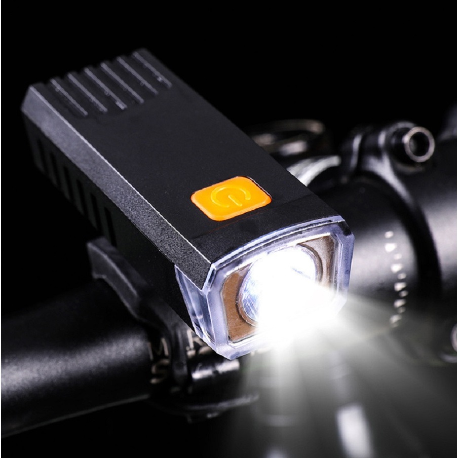 Lanterna Frontal de Bicicleta Recarregável por USB Luz Branca Resistente à Água para Ciclismo