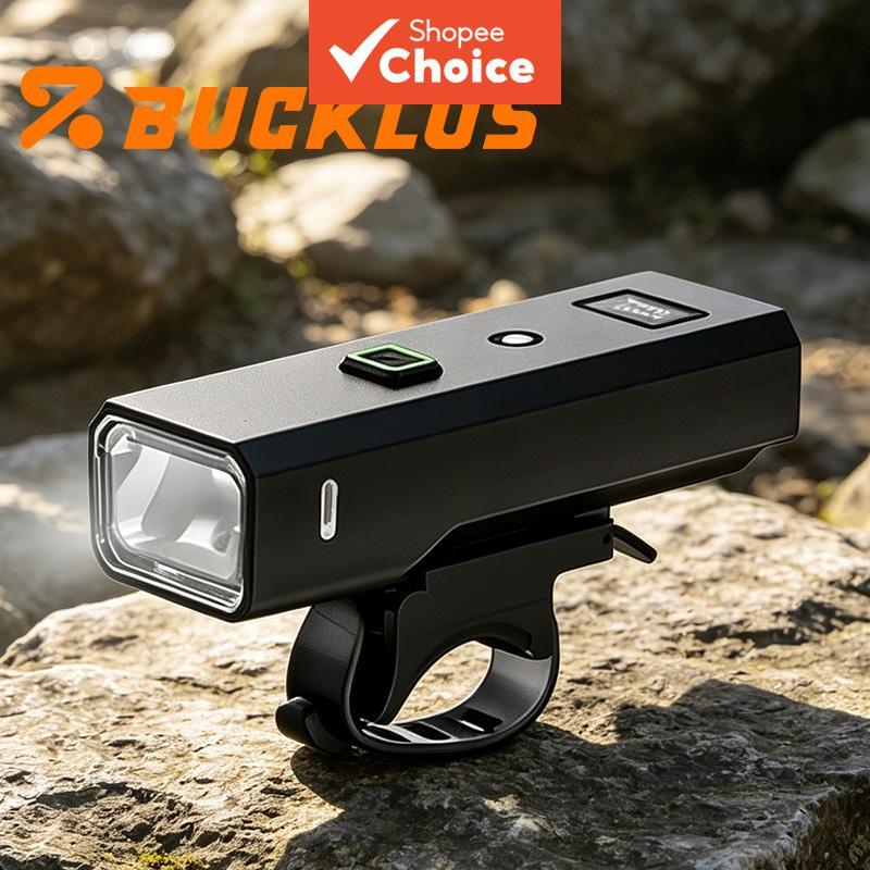 BUCKLOS Luz Frontal LED à Prova d'Água 2000mAh para Bicicleta, Lanterna de Segurança Brilhante, Lâmpada Inteligente