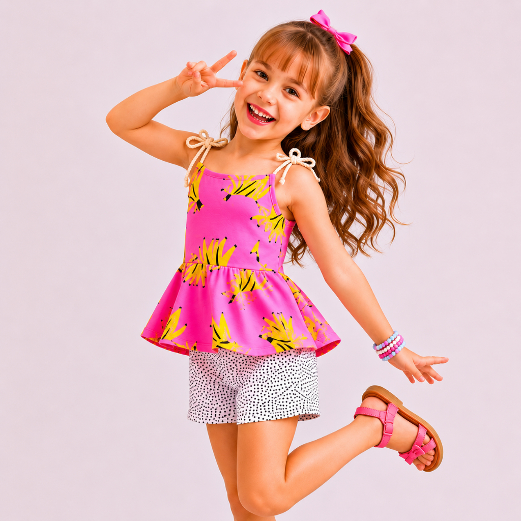 Conjunto Infantil Alcinha Club Kids Menina Suplex Premium