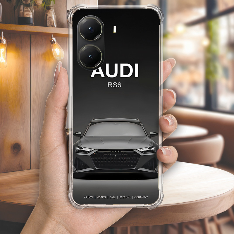 Capa Capinha REDMI A3 XIAOMI MI 13 LITE 12 11 POCO X7 PRO X6 X5 Anti-impacto Personalizada carro RS6 audi (4089)