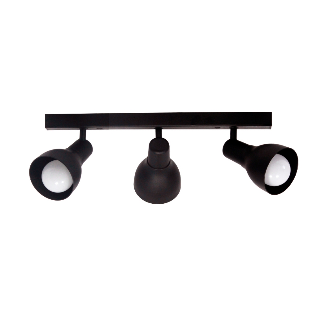 Trilho Eletrificado Direcionavel Articulado 1M  68cm 12 Spots E27 LED Comum Conector Emenda