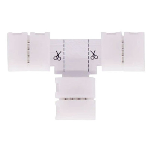 Conector T Fita Led Emenda Rápida 10mm 4 Vias Rgb 5050 Tensão De Operação 12v