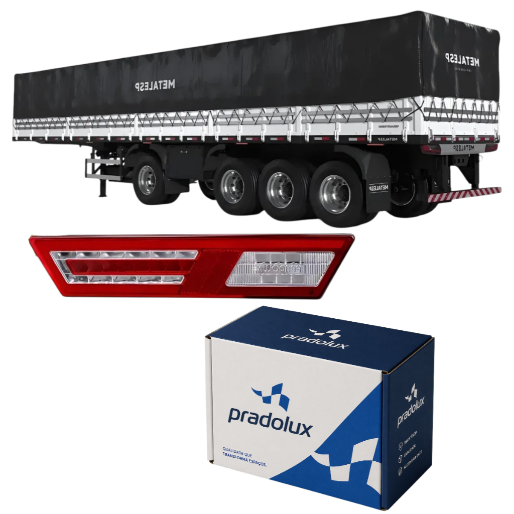Lanterna Traseira Universal Carretas Bivolt Premium 57 Leds