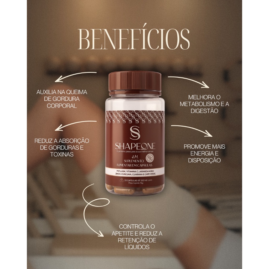 Composto ShapeOne Extra Forte Mais Garrafinha B.R.I.N.D.E 30Cápsula