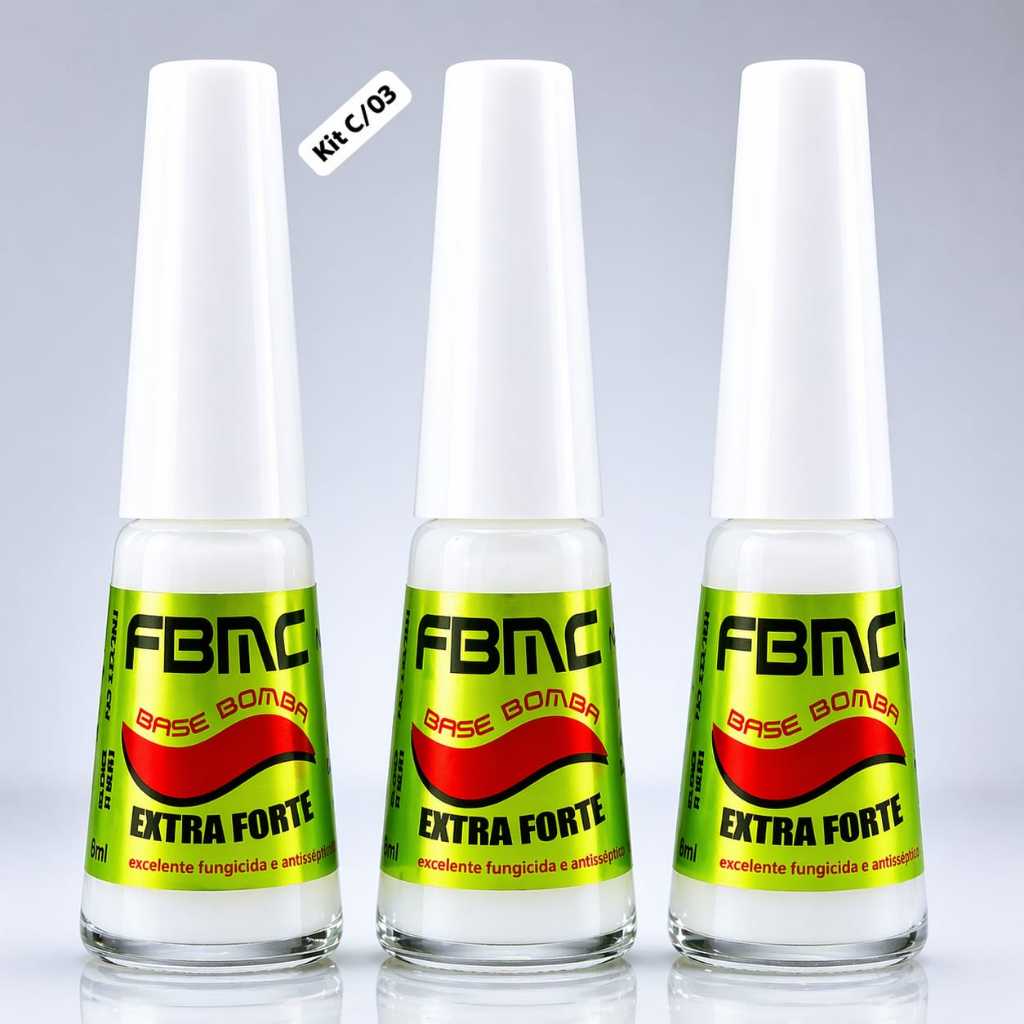 KIT 3 BASES BOMBA FBMC NÍVEL 5 – UNHAS MAIS FORTES E RESISTENTES