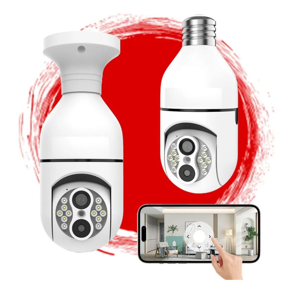 Câmera de Segurança WiFi 360 Graus Infravermelho Visão Noturna Alta Qualidade HD