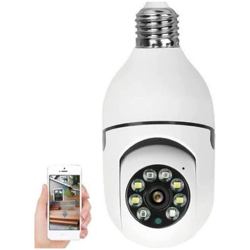 Câmera Lâmpada WiFi 360° Espiã Full HD Segurança Visão Noturna Colorida Monitoramento Celular Bivolt Original Yoosee