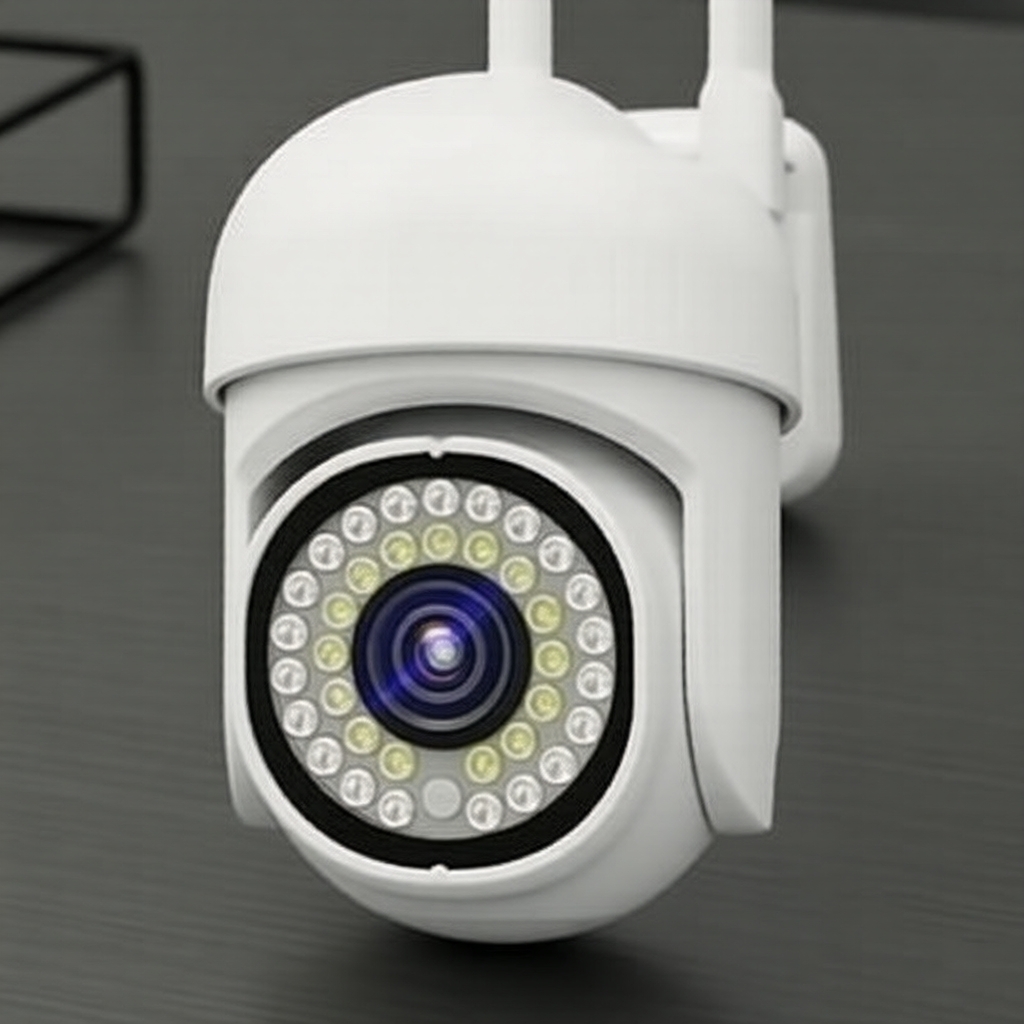 2.4G WiFi Câmera de Segurança Externa, Visão Noturna em HD, Áudio Bidirecional, Detecção de Movimento, Controle por