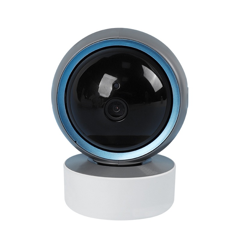 Câmera Robô Inteligente 1080P WiFi visão noturna detecção de movimento, rotação 360° controle por voz slot SD para casa