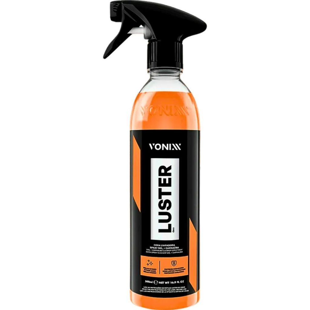 Luster Vonixx 500ml Cera Líquida Spray Abrilhantador Automotivo Brilho Instantâneo Proteção Pintura Carro Caminhonete