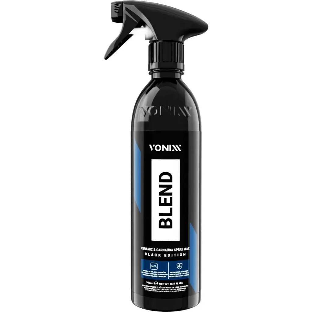 Cera Liquida Blend Spray Vonixx 500ml Automotiva Sio2 Carnauba Carro Proteção Brilho