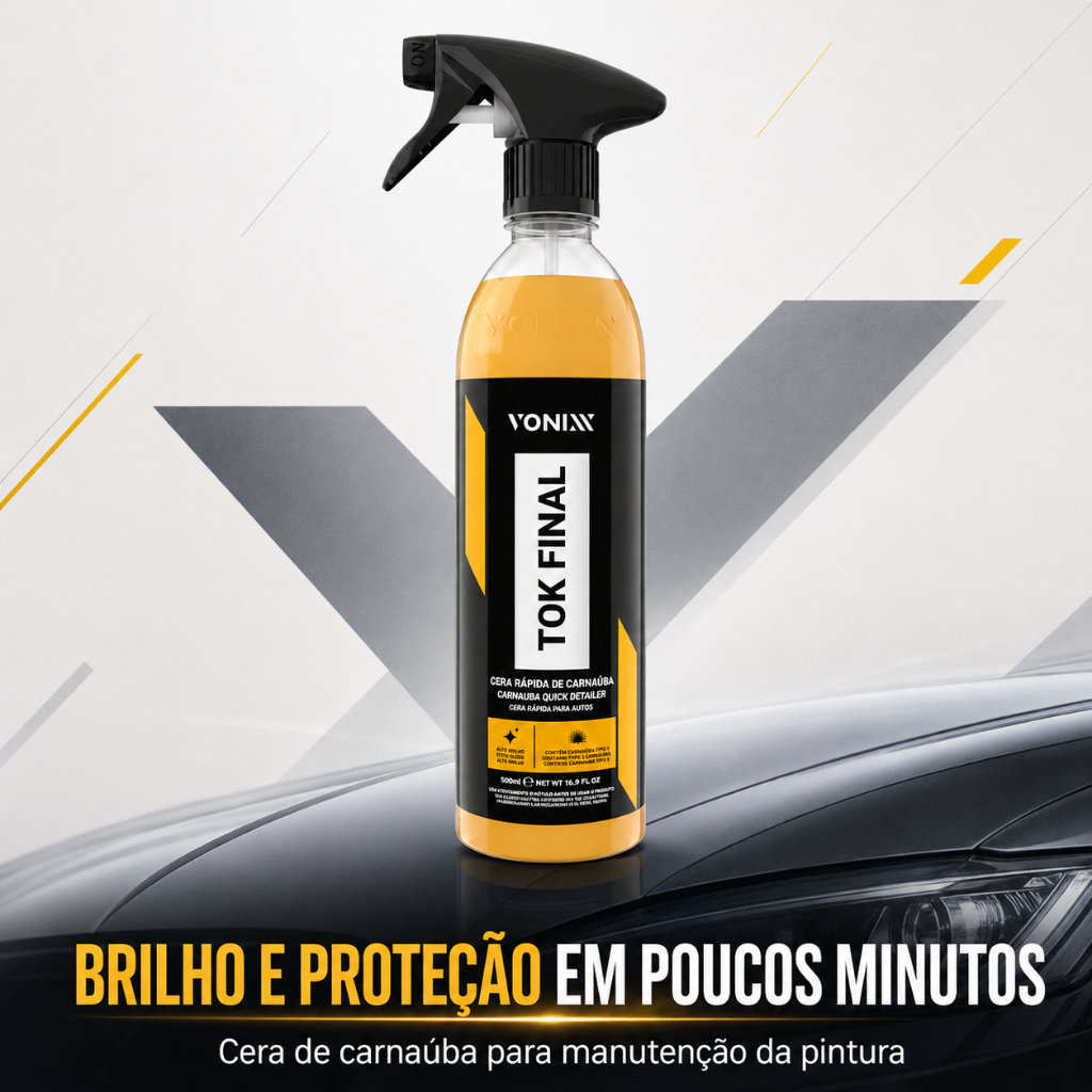 Tok Final Vonixx 500ml Cera Liquida Carnauba Brilho Espelhado Selante  Proteção Uv E Hidrofóbico
