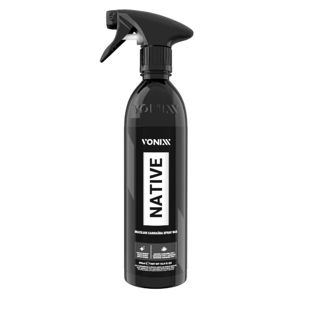 CERA LÍQUIDA CARNAÚBA NATIVE WAX SPRAY 500ML VONIXX