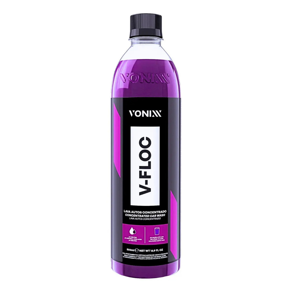 Shampoo Neutro Vonixx V-Floc 500ml Líquido Espumante Para Carro