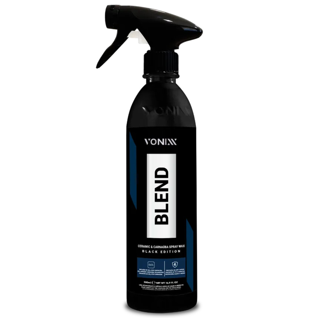 Vonixx Blend Ceramic Black 500ml Cera Líquida Spray com Carnaúba, Hidrofóbico e Proteção Cerâmica