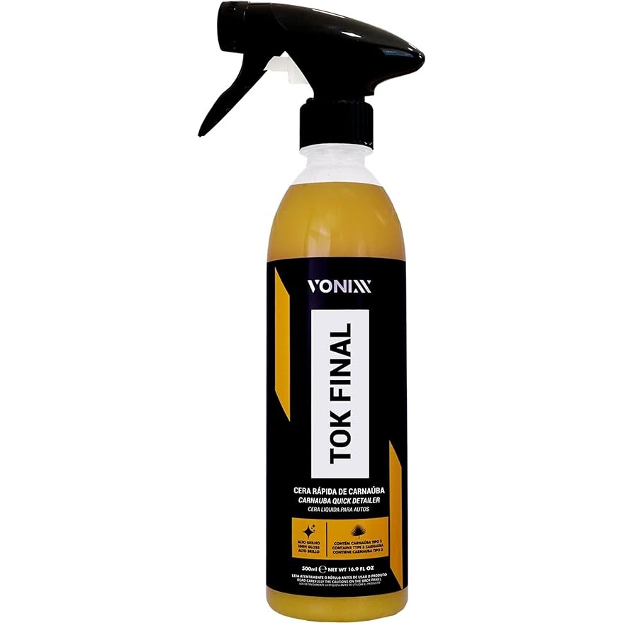 CERA LÍQUIDA DE CARNAÚBA PARA ACABAMENTO FINAL CARNAÚBA TOK FINAL 500ML VONIXX