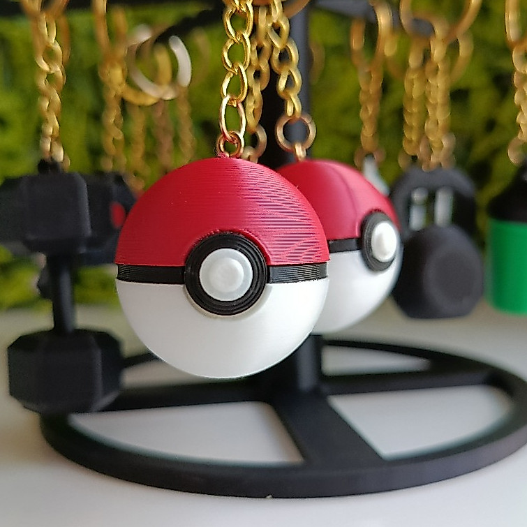 Chaveiro 3D Pokebola | Chaveiro Pokemon | Anime, pokemón, pikachu, presente, lembrancinha, geek