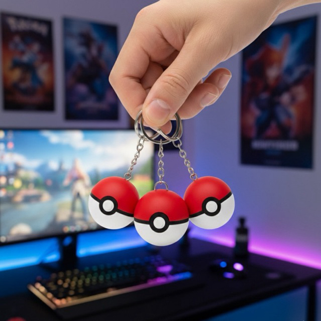 Chaveiro Bola Pokémon Pokebola Colecionável Anime Desenho Pikachu