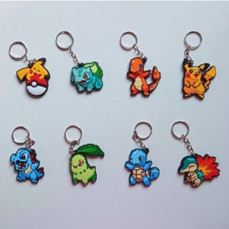 Chaveiro de borracha Pokémon Pikachu Charmander pokébola Animes lembrancinha nerd geek