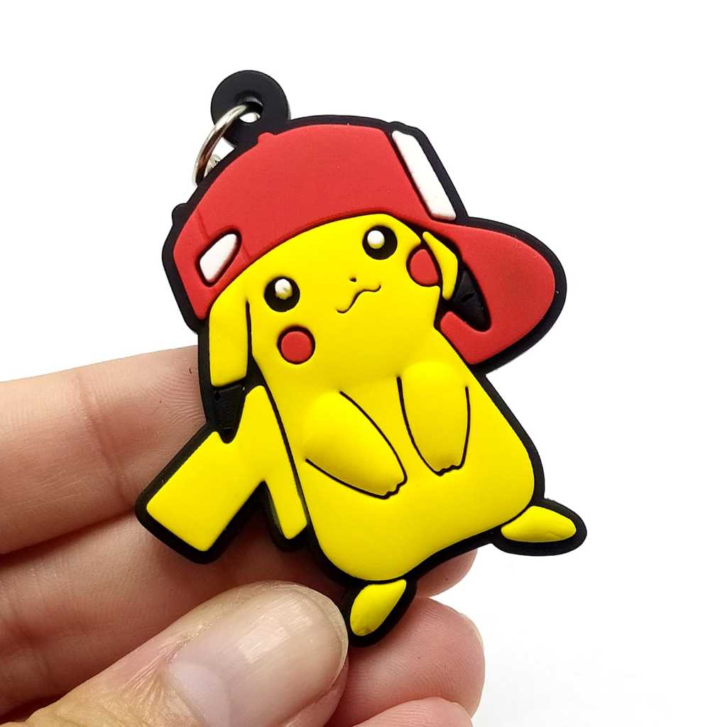 Chaveiro De Borracha Pikachu Fofo Pokémon Anime / Desenho / Geek / Nerd / Nostalgia