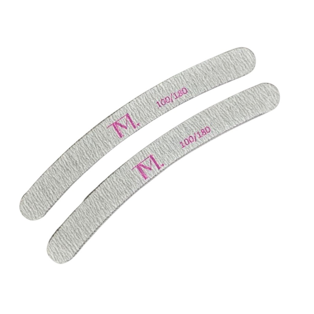 Lixa Banana 100/180 Profissional para Unhas – Ideal para Gel, Fibra e Alongamento
