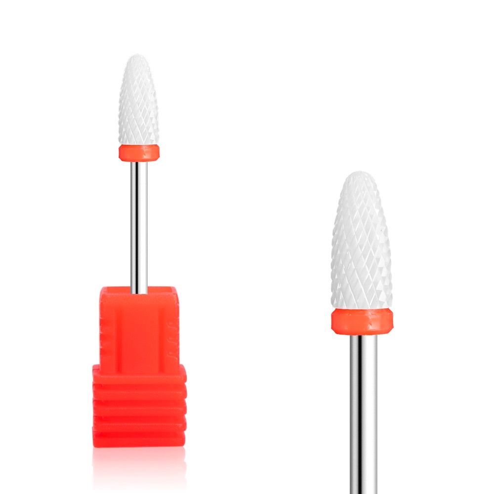 Broca Flame Profissional Cerâmica Vermelha (F) Ideal para Acrigel e Alongamento de Unhas