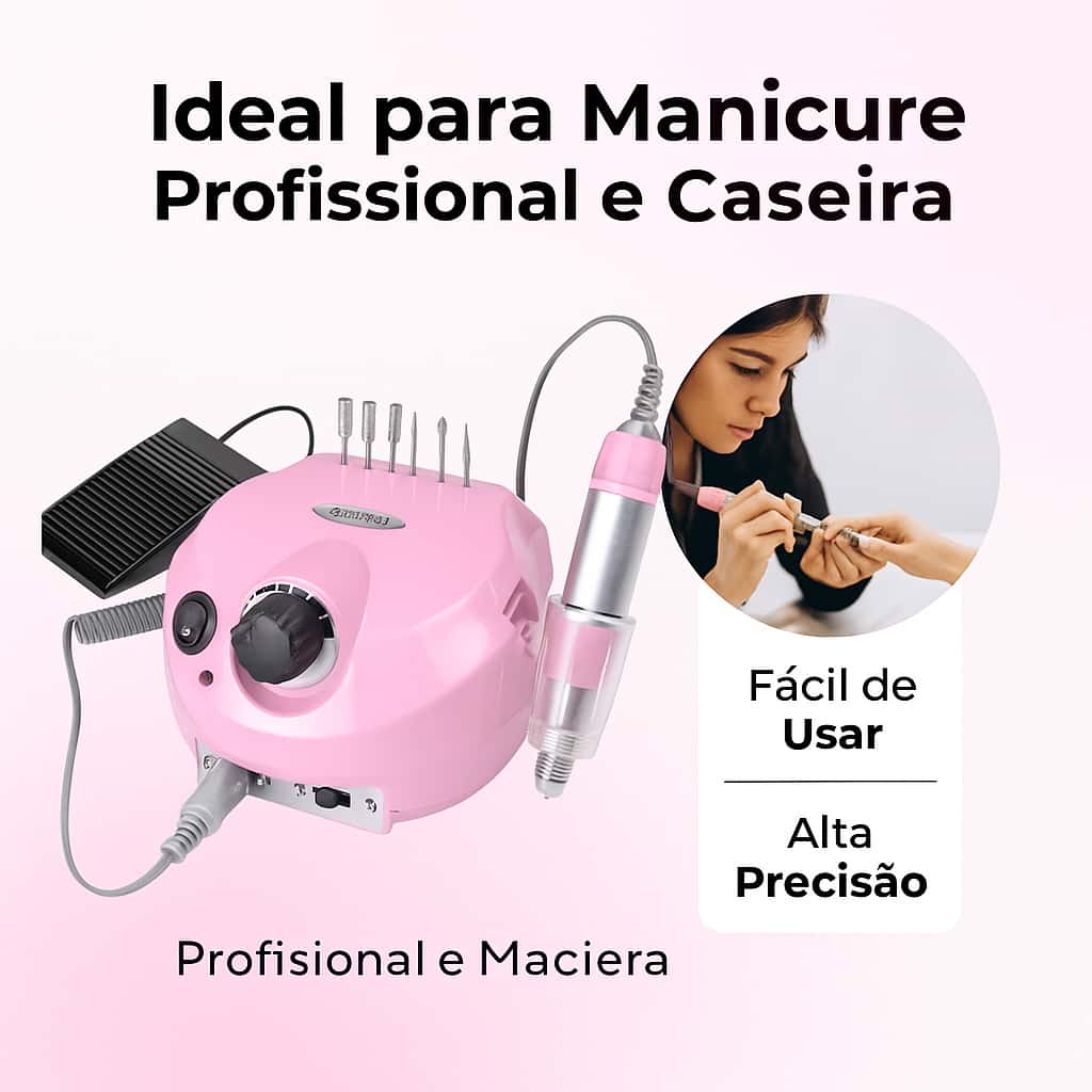Motor para Unha Profissional 35000 RPM – Potente, Silencioso e Ideal para Alongamento em Gel