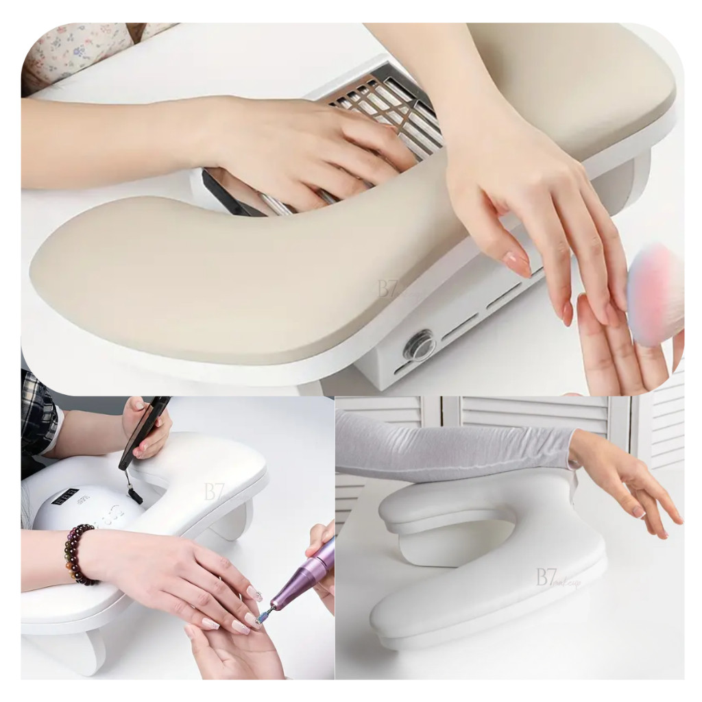 Apoio Formato U Manicure Profissional | Altura Ideal + Conforto e Estilo /Ideal para Alongamento em Gel e Cabine UV