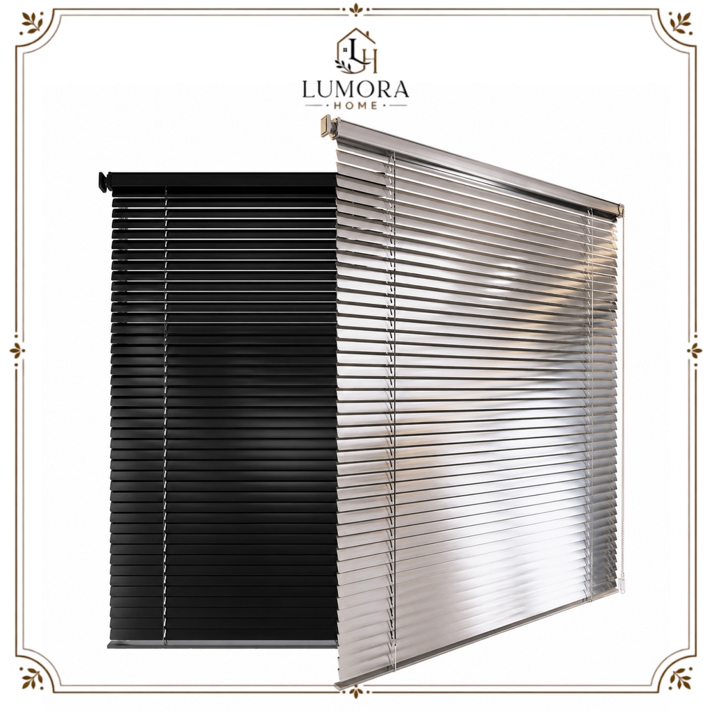 LUMORA HOME Persiana Horizontal de PVC Impermeável Controle de Luz Fácil Limpeza para Janela Sala Quarto Privacidade