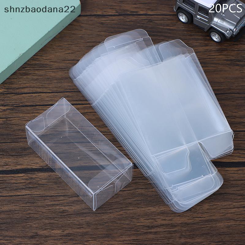 [Shnzd] 20 Pcs Modelo Caixa De Exibição De Brinquedo De Carro Para 1 : 64 Suporte De Armazenamento De PVC Transparente C