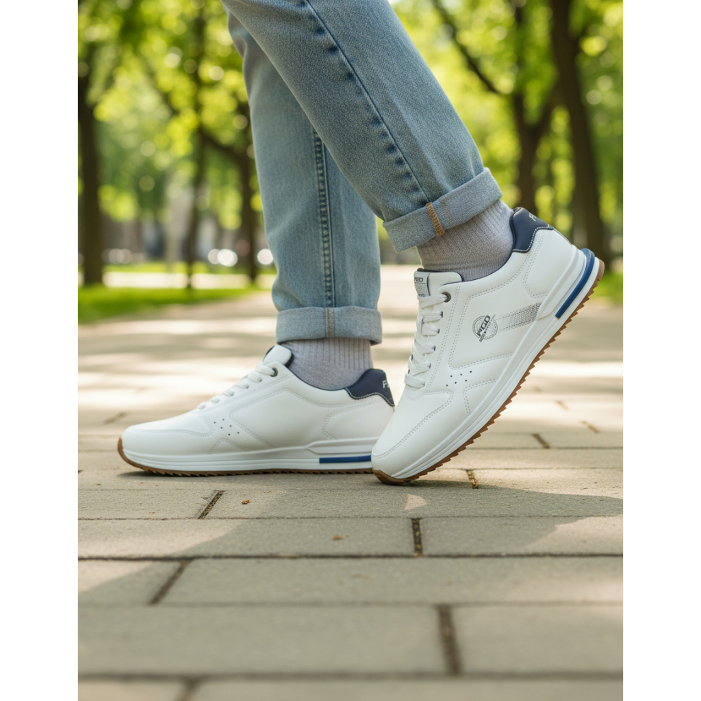 Tênis Masculino Casual Jogging Leve Macio Sintético Pegada