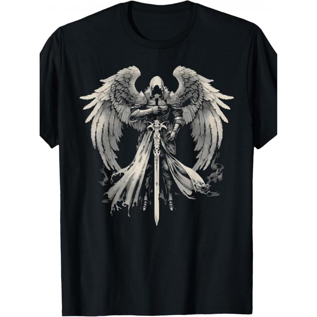 Camiseta Masculina Arqueiro Gabriel Anjo Guardião Retro Confortável Moderna Estilosa Casual Jogging