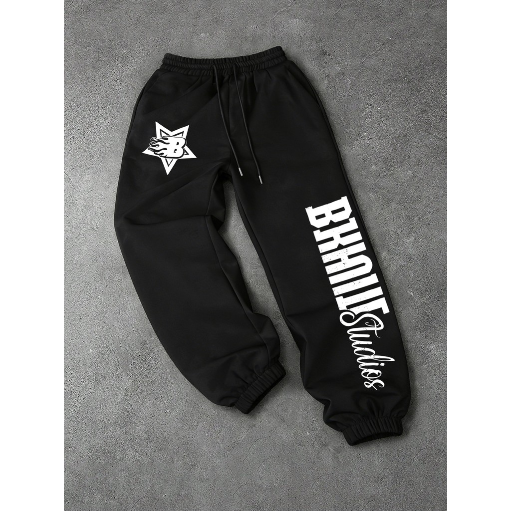 Calça Jogger BKHNU STAR Americanas Trendy Retro Casual Streetwear Calças de Jogging