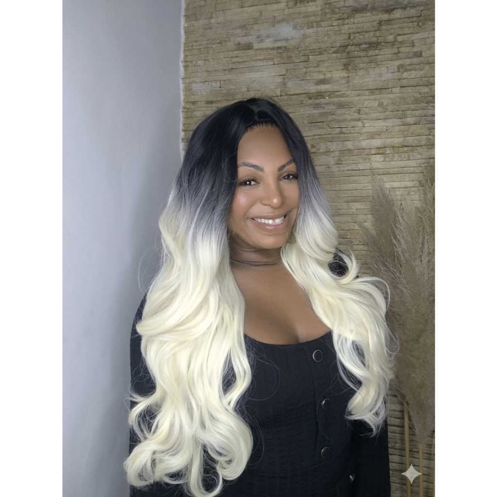 Peruca Lisa De Fibra Futura Longa Mel