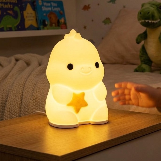 Abajur Dinossauro LED Luminária Decorativa Luz Fria/quente/Natural Quarto Infantil Mesa Cabeceira Decor Presente natal