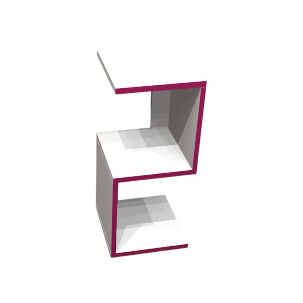 Aparador Para Quarto Decorativo Com Fita De Borda Rosa Mesa de Cabeceira