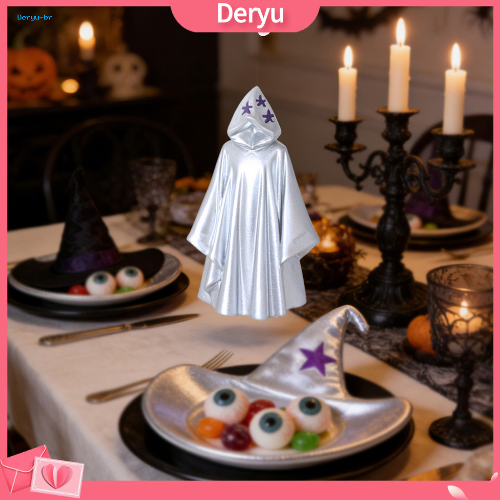 Halloween Hanging Decorations Spooky Holiday Tree Ornaments Ghost Ornament Resin Grim Reaper Decoration White Robed Indo