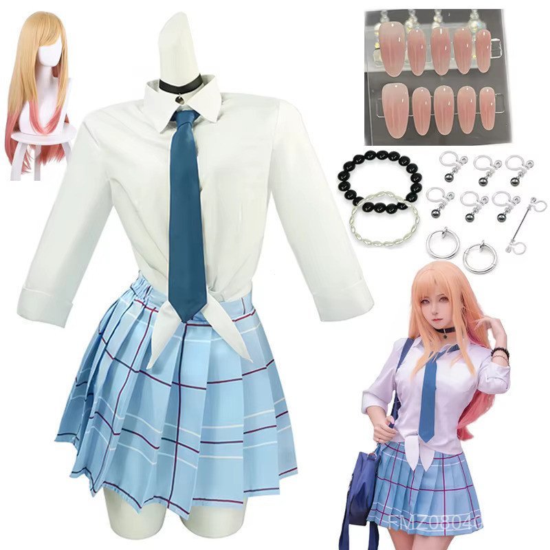 Cosplay de Kitagawa Marin, Anime My Dress-Up Darling, Fantasia Feminina, Vestidos, Uniforme Escolar Japonês, COS SGH BOS