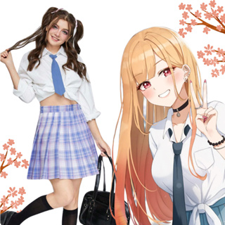 Conjunto cosplay anime Marin Kitagawa My Dress Up Darling gyaru plissada ROMWE kawaii kpop colegial y2k harajuku lolita