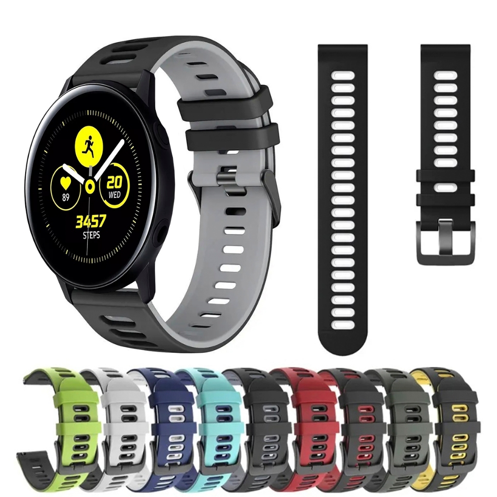 Pulseira 20mm de silicone SPORT para Smartwatch Galaxy Watch Active Sm r500