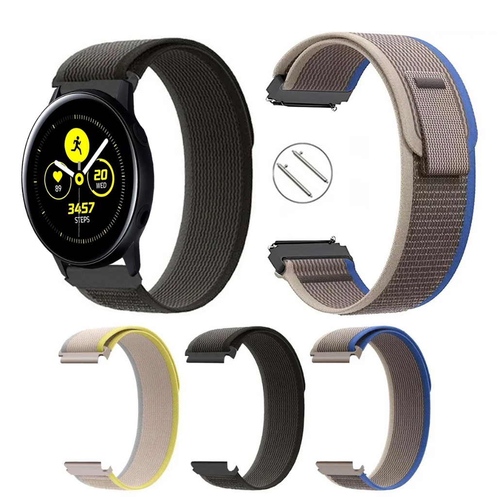 Pulseira 20mm Trail Loop de Nylon para Smartwatch Galaxy Watch Active Sm r500 de Engate Rapido
