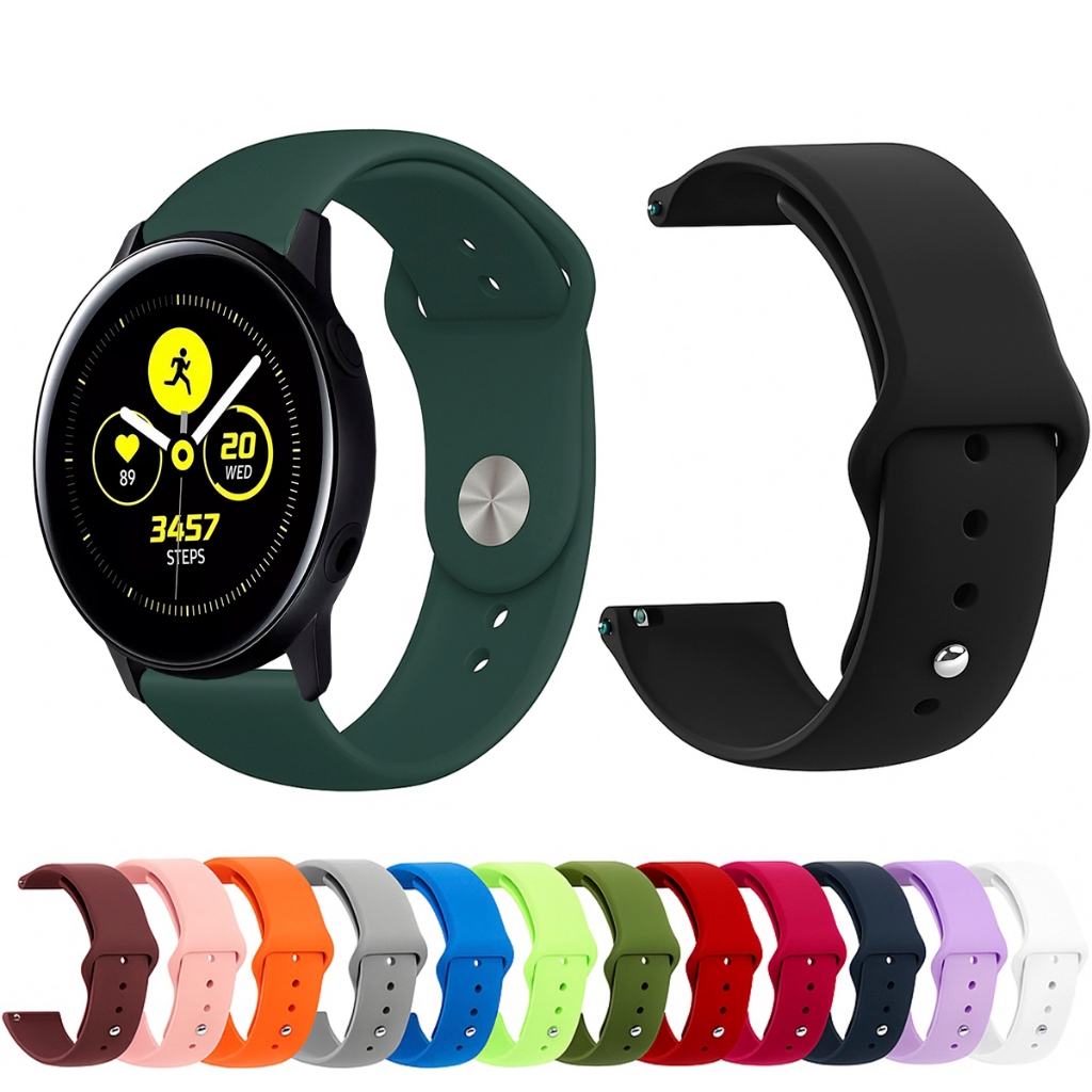 Pulseira 20mm de silicone LISA para Smartwatch Galaxy Watch Active Sm r500