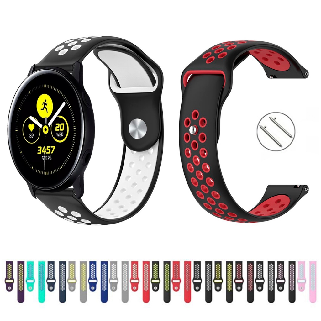 Pulseira 20mm de silicone esportiva para Smartwatch Galaxy Watch Active Sm r500 de Engate Rapido