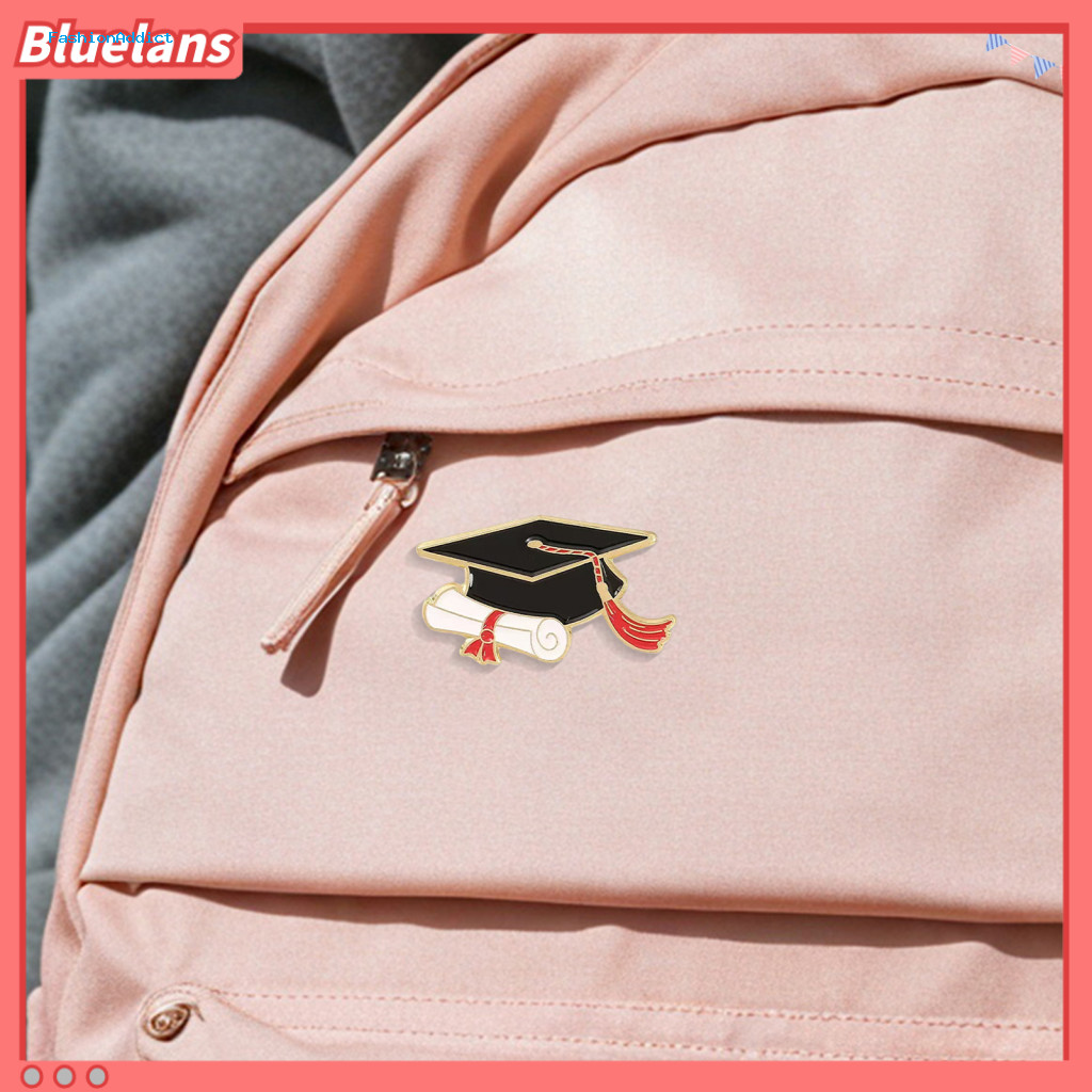 Alloy Brooch Pin Zinc Bachelor Hat Exquisite Oil Drip Finish Stylish Graduation Cap Unique Bag Accessory for Men Women P